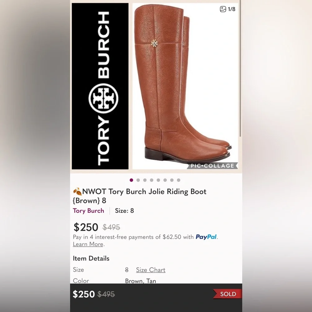 Tory Burch Tan‎ Leather Heeled Boots